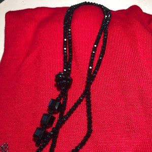 Black beads necklace